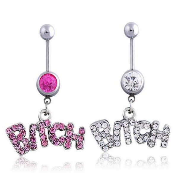 

silverpink crystal body piercing surgical button belly ring jewelry navel bar whole3540688, Silver