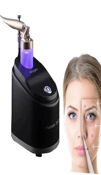 

portable pure oxygen water spray jet facial massage skin rejuvenation care peel machine whitening lighten wrinkles removal dhl3012094, Black;white