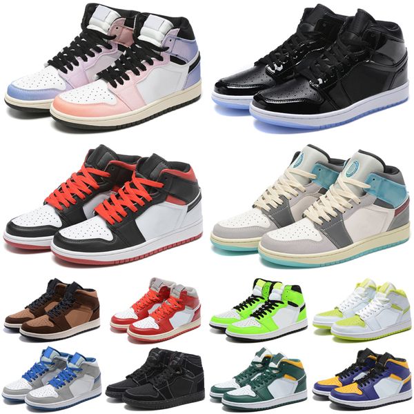 

1 basketball shoes washed pink 1s skyline lost found denim starfish patent bred mid space jam dark mocha naija women mens trainers sneakers