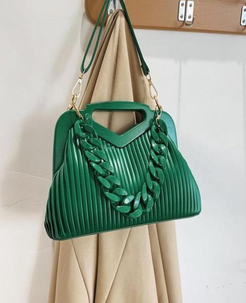 

evening bags vintage tote bag fashion crossbody handbags for women inverted triangle handle hand pouch female thick chain lady sat4430837