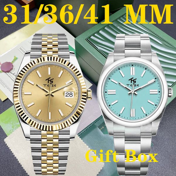 

datejust luxury sports men s watch women s fashion watch steel case watch strap automatic movement watch night glow sapphire waterproof watc, Slivery;brown