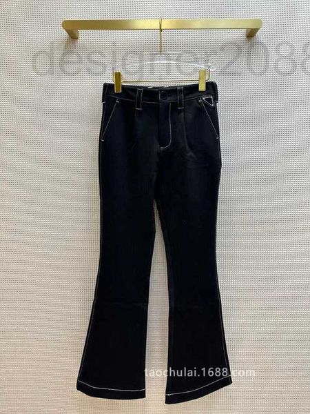 

women's pants & capris designer women's high grade bright line design slim straight flared trousers mra9, Black;white