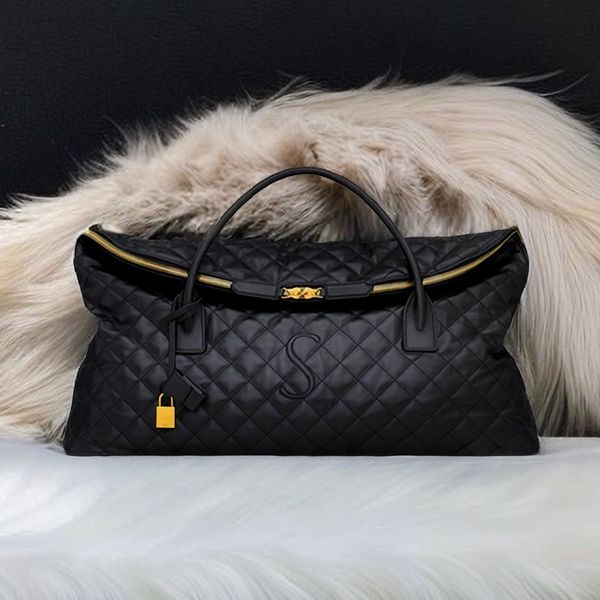 

handle lage handbags clutch bags genuine leather es quilted large zipper tote bag gym weekender womens travel mens cross body