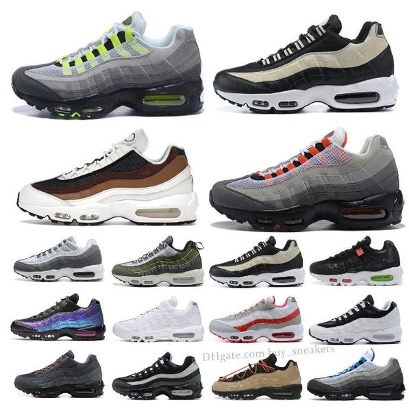 

platform max 95 mens casual shoes classic og air 95s triple black navy neon soft sole solar red smoke grey greedy 3.0 sneakers 20th annivers