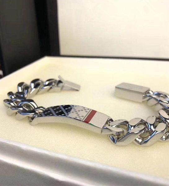 

2020 chain bracelets for men women titanium steel bracelet bangle fashion silver jewelry lover giftno box6948092, Black