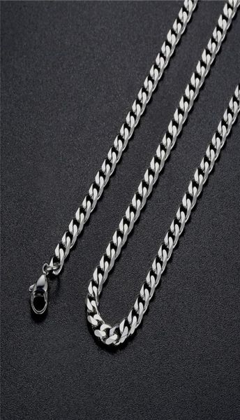 

whole 6mm stainless steel nk figaro chain necklace length 40cm50cm55cm60cm70cm fashion trendy men039s jewelry rock hip 6512438, Silver