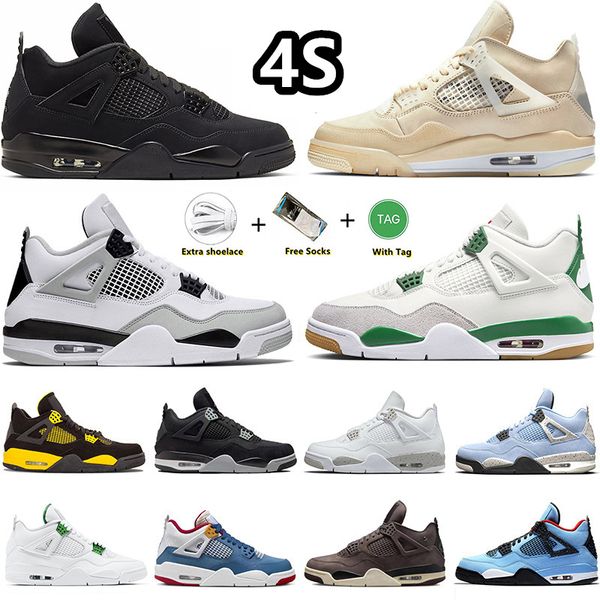 

jumpman 4 4s basketball shoes military black cat pine green metallic sail messy room bred university blue violet ore white oreo green glow s