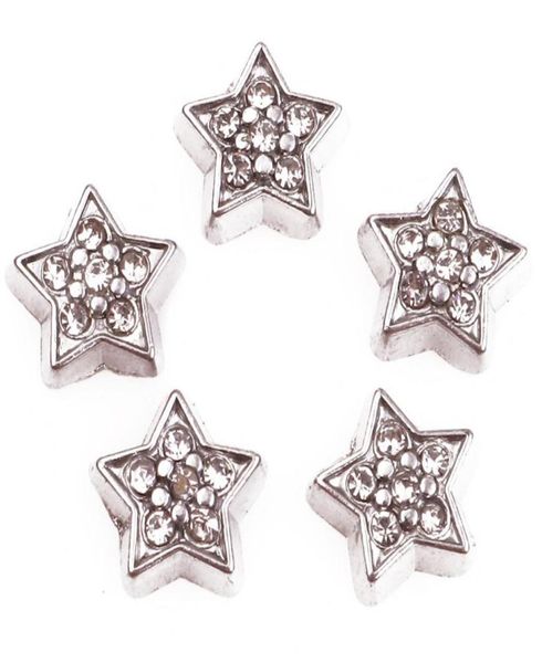 

20pclot rhinestones star floating locket charms diy alloy accessories fit for magnetic living memory locket pendant fashion jewel6135366, Bronze;silver
