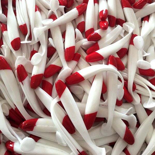 

100pcs/lot bass fishing lure shad lure soft bait handmade plastic lure