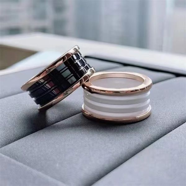 

designer luxury b ceramic thread ring ring, diamond ring, men's and women's ceramic ring, Silver