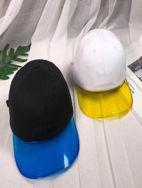 

fashion black transparent jelly plain blank snapback caps hats men women sport snap back sun visor baseball cap hip hop adjustable3373870, Blue;gray