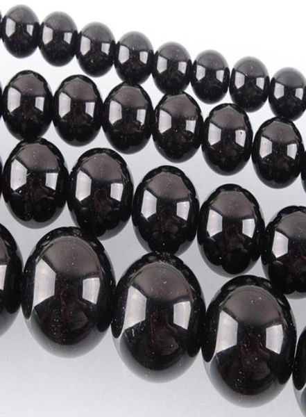 

wojiaer 614mm black quartz stone beads for jewelry making diy needlework spacer round natural lots bulk dby9105310475