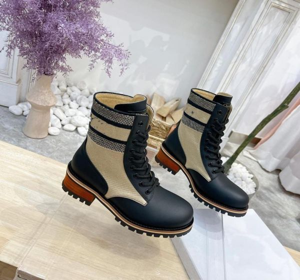 

thicksoled boots women039s 2021 leather laceup locomotive short tube thickheel fashion knight boot size 35415306762, Black