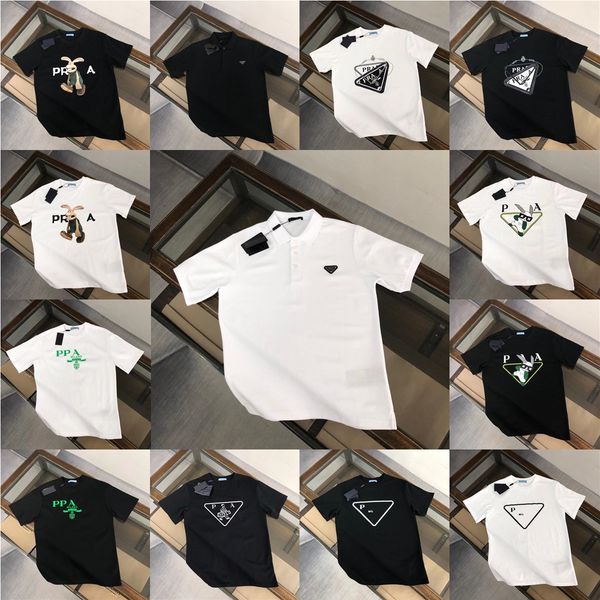 

p-ra 47 styles original designer brand men's polos shirt summer fashion casual sport man womens t-shirt triangle tees short sleeves 100, White;black