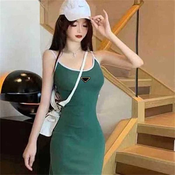 

casual dresses designer womens sleeveless shirts flat skirts woman slim outwears summer dress s-l x4gy, Black;gray