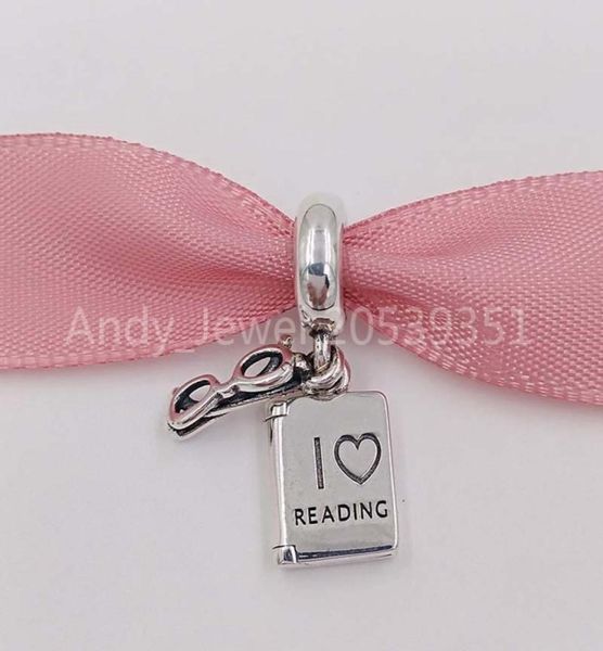 

andy jewel 925 sterling silver beads love reading pendant charm charms fits european pandora style jewelry bracelets necklace 796468782, Black