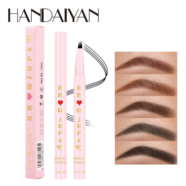 

fout head tattoo eyebrow 3d liquid ink pen waterproof 4 fork pencil brow eyes makeup female cosmetics 5 natural color available new
