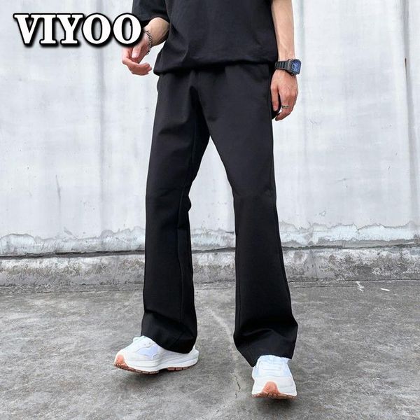 

pants men's black baggy flares flared trousers jogging pants man y2k streetwear wide leg pant trousers for men sweatpants korean women