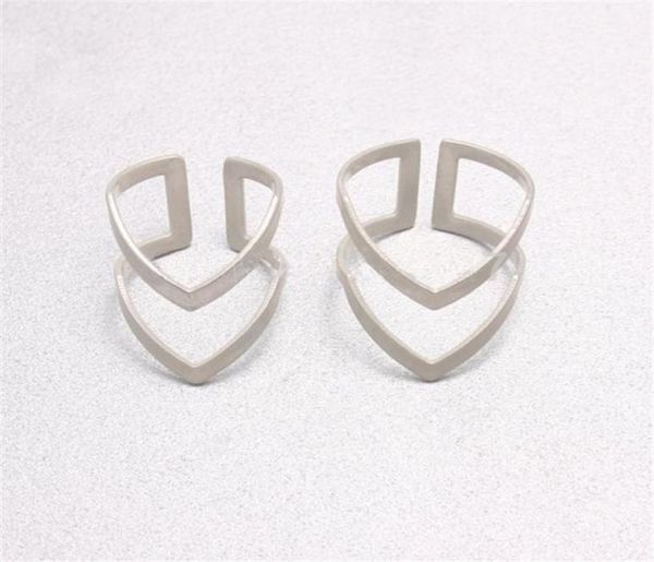 

new cute double ring for women silver plated cluster rings03658247, Golden;silver