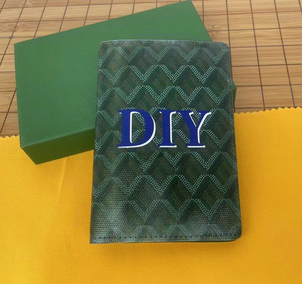 

Card Holders Passport Cover Classic Men Women Fashion Passport Holder Covers ID Card Holder With Box DIY Do It Yourself handmade Customized personalized, Black