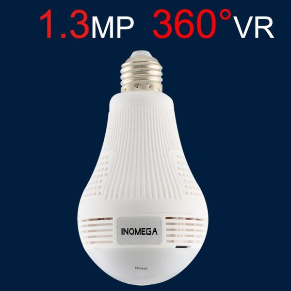 

360 degree led light 960p wireless panoramic home security security wifi cctv fisheye bulb lamp ip camera two ways audio4718432