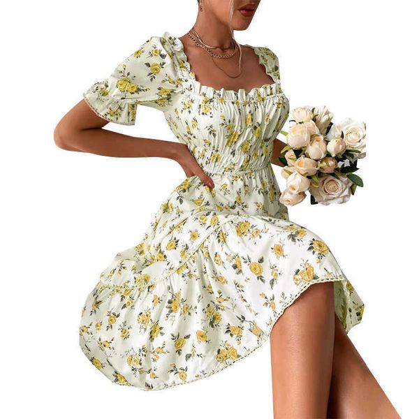 

summer backless oem midi dress floral print pattern design custom women casual dresseswca, Black;gray