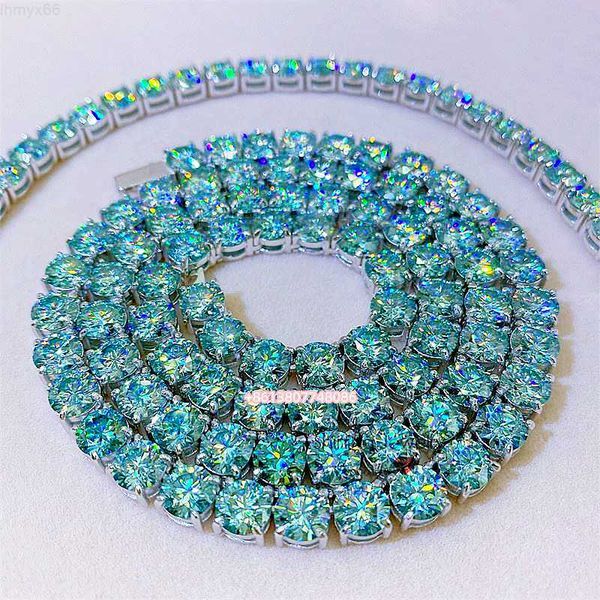 

summer color blue green moissanite tennis necklace s925 sterling silver tennis bracelet blue moissanite tennis chain