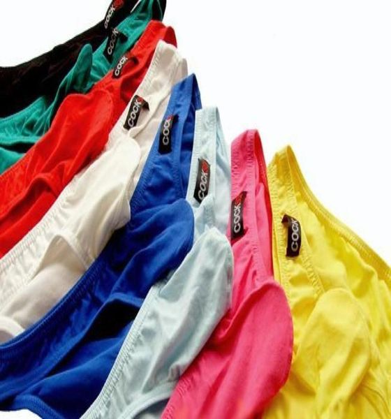 

good quality 8 cloors cocksox men underwear briefs low waist sell good man wear pure color u style7049439, Red;black
