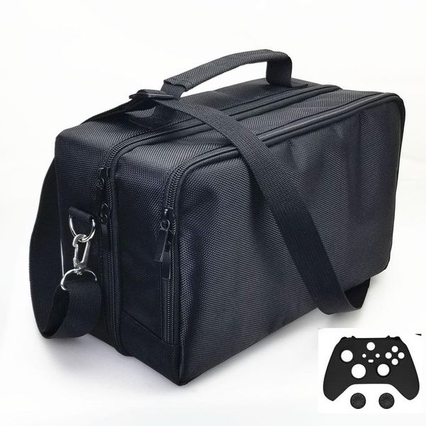 

organizer for xbox series s xss console controllers gaming accessories carrying case travel shoulder bag protective storage pockets caps