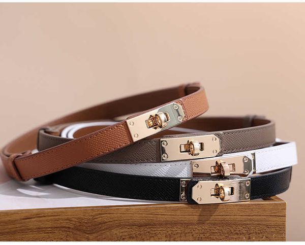 

belts suspenders zjy-8008 adjustable belt korean women's 2023 spring/summer new simple four seasons universal light luxury perforation, Black;brown