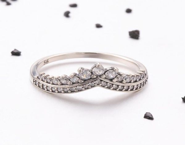 

real silver womens crown ring fashion 925 sterling silver engagement rings valentine039s day gift for gils8907438, Golden;silver