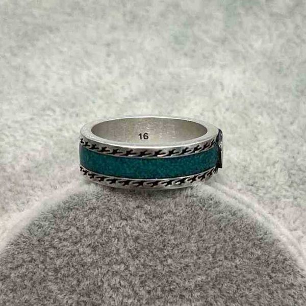 

80% off designer jewelry bracelet necklace enamel interlocking ring men's women's woven piping decorated with green silvernew jewe, Silver