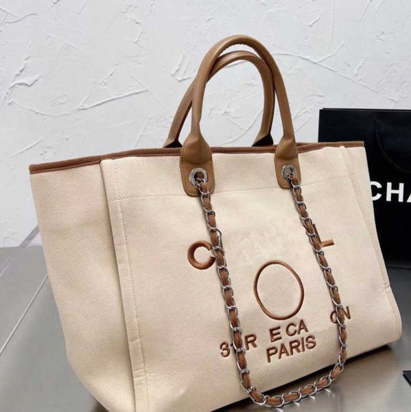 

ch luxury women's classics hand bags embroidered brand handbag female pearl beach bag big shopping small backpacks canvas chain backpac