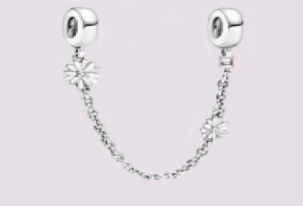 

andy jewel 925 sterling silver beads daisy flower safety chain charm charms fits european pandora style jewelry bracelets neckla9009768, Black
