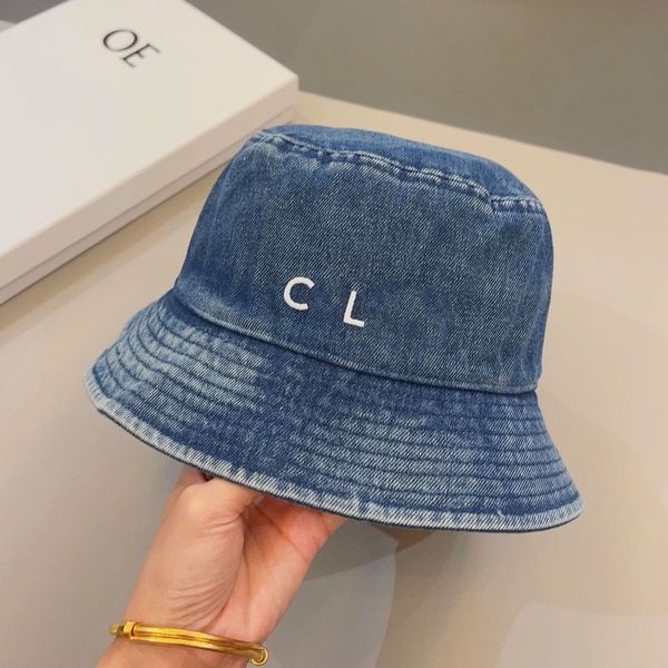 

luxury designer bucket hat summer simple men and women fisherman's cap couple sun hat very beautiful, Blue;gray