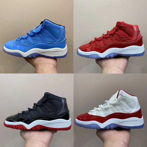 

cherry 11s kids shoes boys basketball 11 jumpman shoe children black mid high sneaker chicago designer military grey trainers baby kid youth