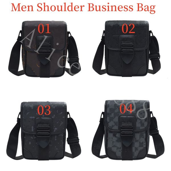 

luxury brand shoulder bags for men business cross body 4 color pu leather hasp flap nice details designer bags with width straps 22cm size w