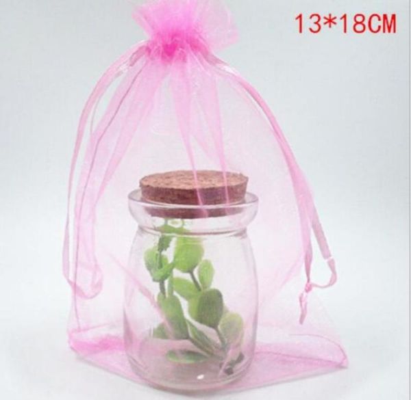 

2 colors mesh bags wedding gift candies box candy jewelry bag7968809, Pink;blue