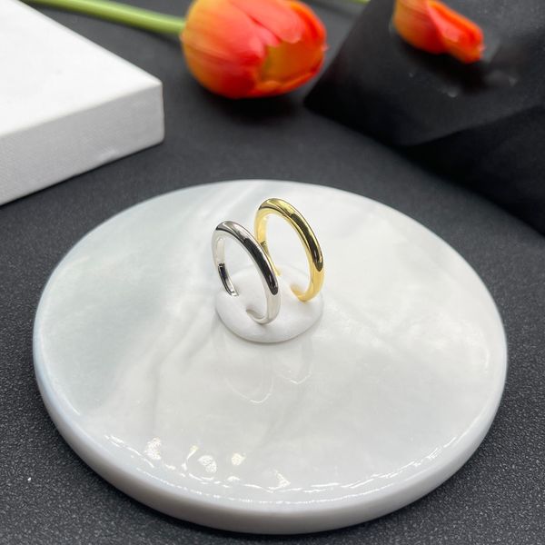 

gold simple ring in yellow gold designer celi retro gold-plated ring ladies gold plain lettering jewelry rings for women, Silver