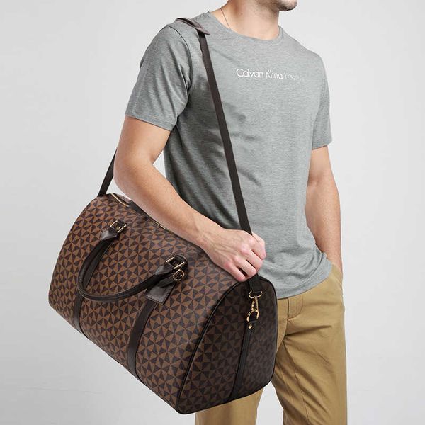 

nxy duffel bags travel bag men' 's large capacity fitness waterproof leather luggage printing boston shoulder handbag messenger 23