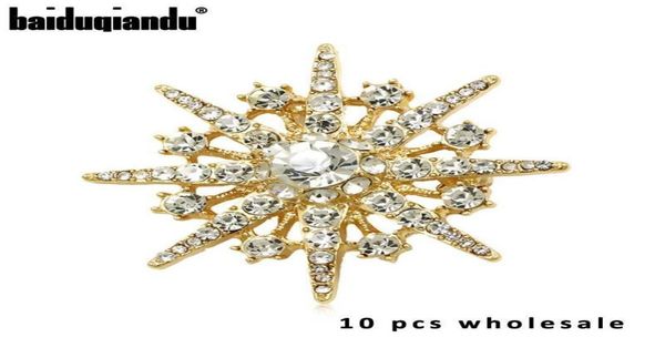 

lof of 10pcs whole factory direct crystal rhinestones starburst brooch pins 2010097901934, Gray