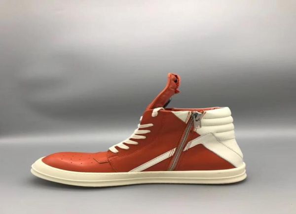 

high orange color inverted triangle external layer men039s boots genuine leather fashion tpu bottom rock boot9122104, Black