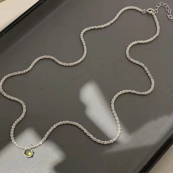 

green diamond sky star pendant necklace, Silver