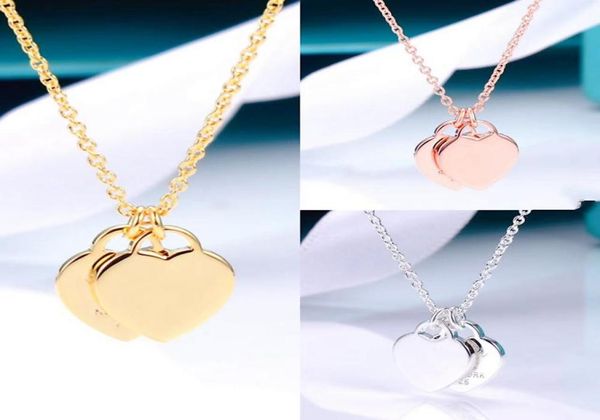 

luxury peach heart necklace fashion designer women039s pendant 18k gold original jewelry gift 316l stainless steel factory7337372, Silver