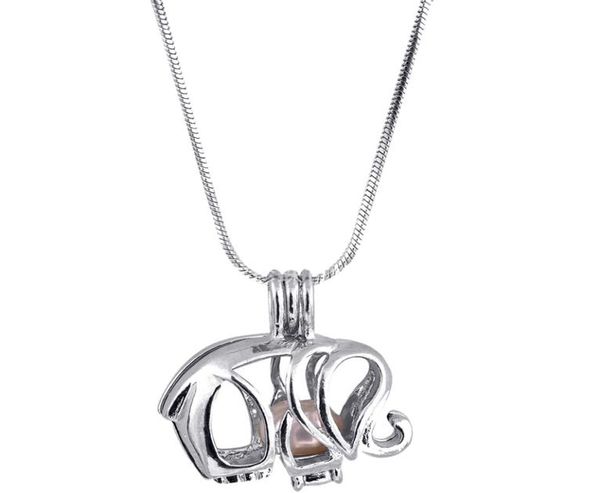 

hollow elephant pearl oysters cage pendants opening gembeads cages lockets charms fit necklaces bracelets diy fashion jewelry who6359215, Silver