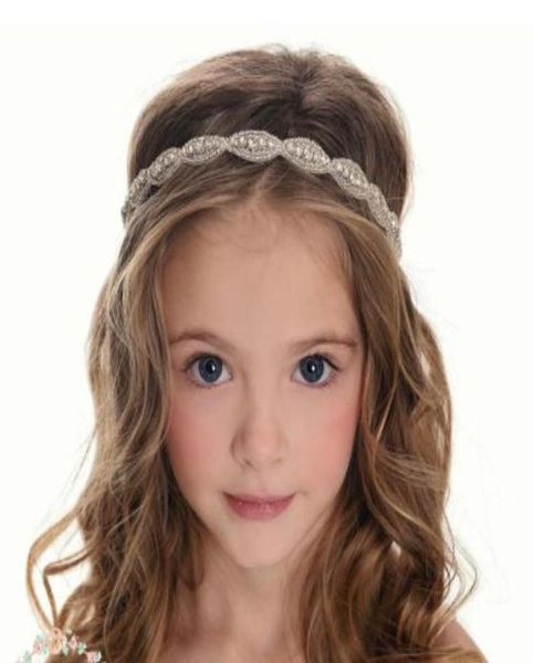 

rhinestone girls head pieces junior bridesmaid bride accessories headband hairwear crystal flower girl headban hair wedding access6216960, White;red