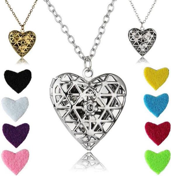 

aromatherapy essential oil diffuser necklace hollow cross locket pendant love heart po locket pendant necklace8118256, Silver