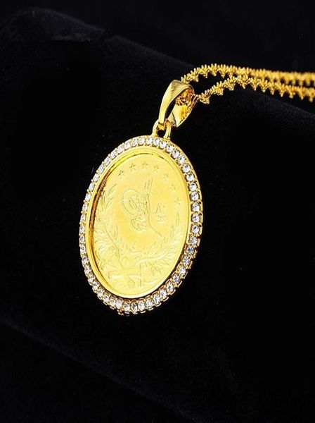 

classic turkey ottoman shiny zircon surround round pendant metal flower bird carving mens casual jewelry4914041, Silver