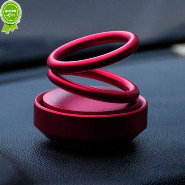 

new creative double ring rotating perfume car air freshener filler solid car stick ufo car air fragrance decor car accessories