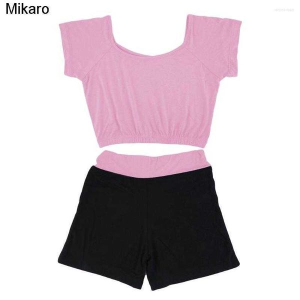 

mikaro active sets summer women clothes short yoga shorts set skinny sport gym